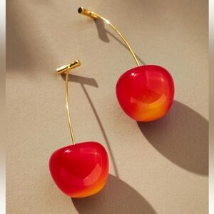 NWT Anthropologie cherry drop earrings